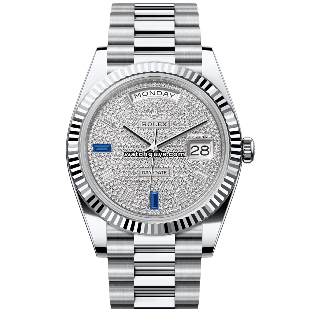 Rolex Day-Date 228236 Platinum Diamond Paved President