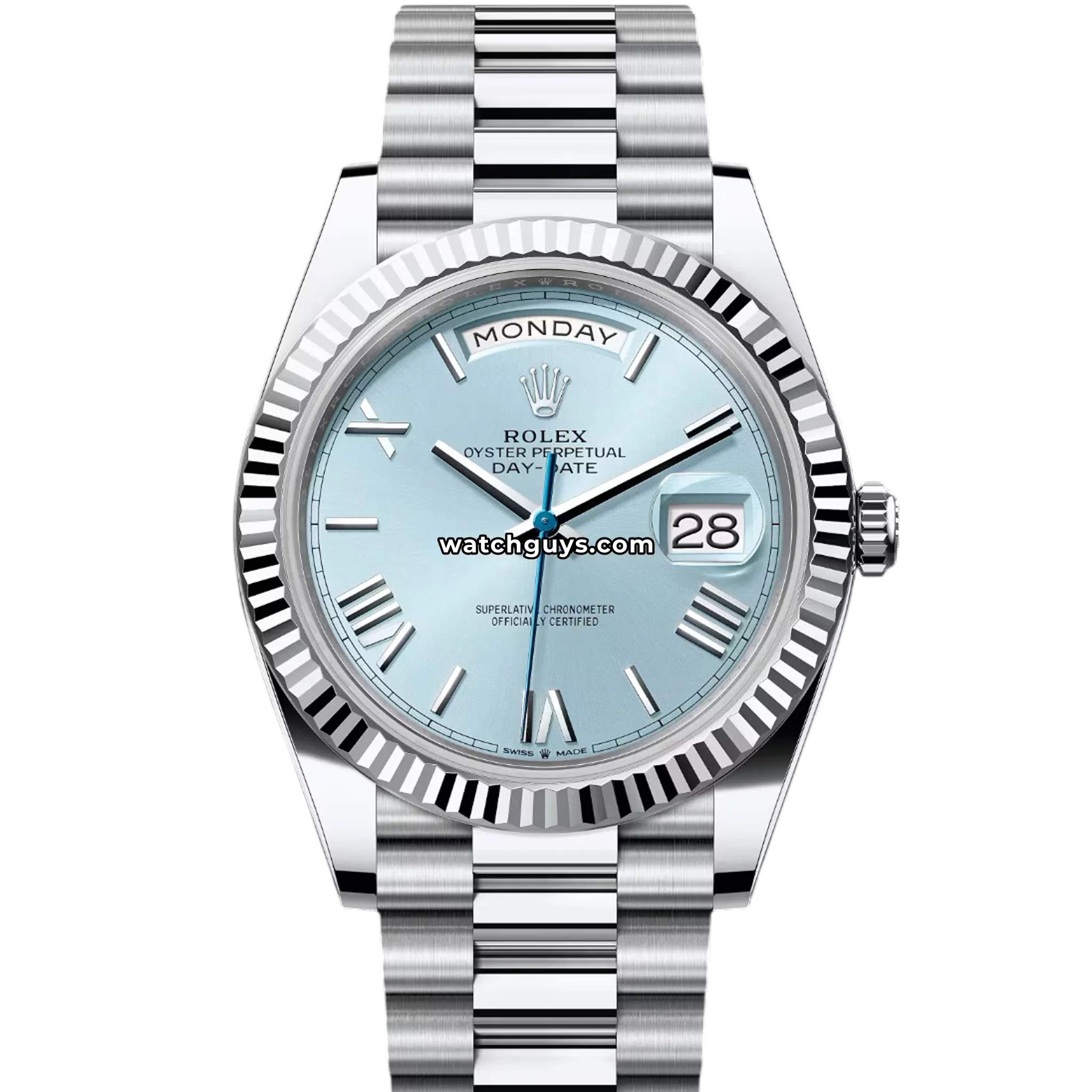 Rolex Day-Date 228236 Platinum Ice Blue Roman President