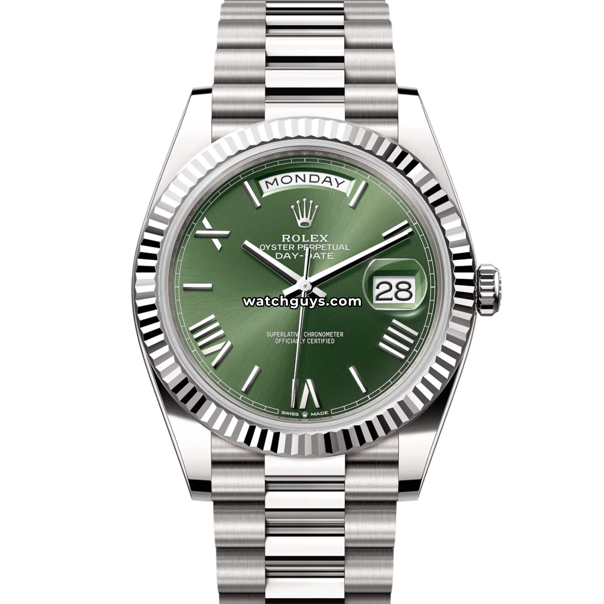Rolex Day-Date 228239 Green Roman President