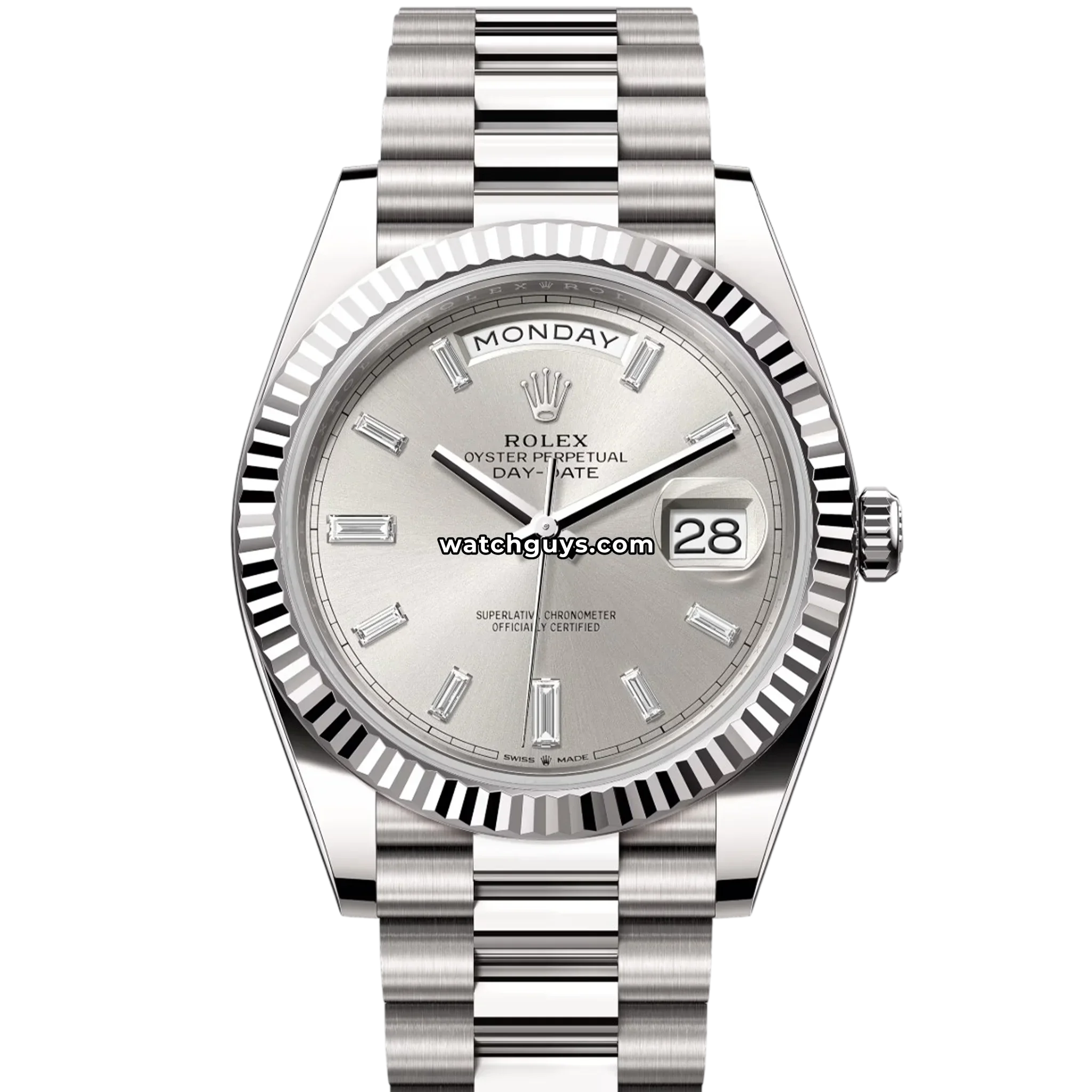 Rolex Day-Date 228239 Silver Diamond