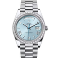 Rolex Day-Date 228396TBR Platinum Ice Blue Roman