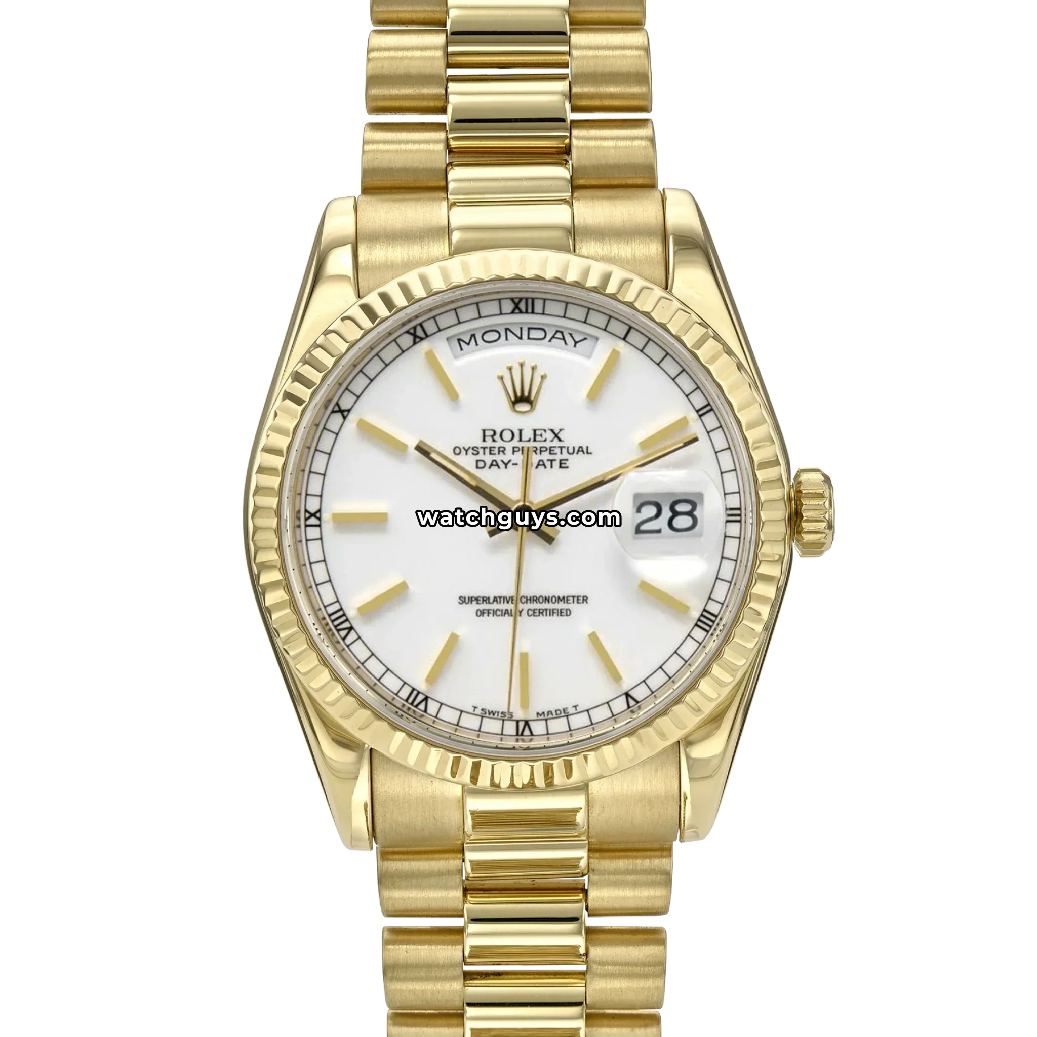 Rolex Day-Date 18238 White Index President