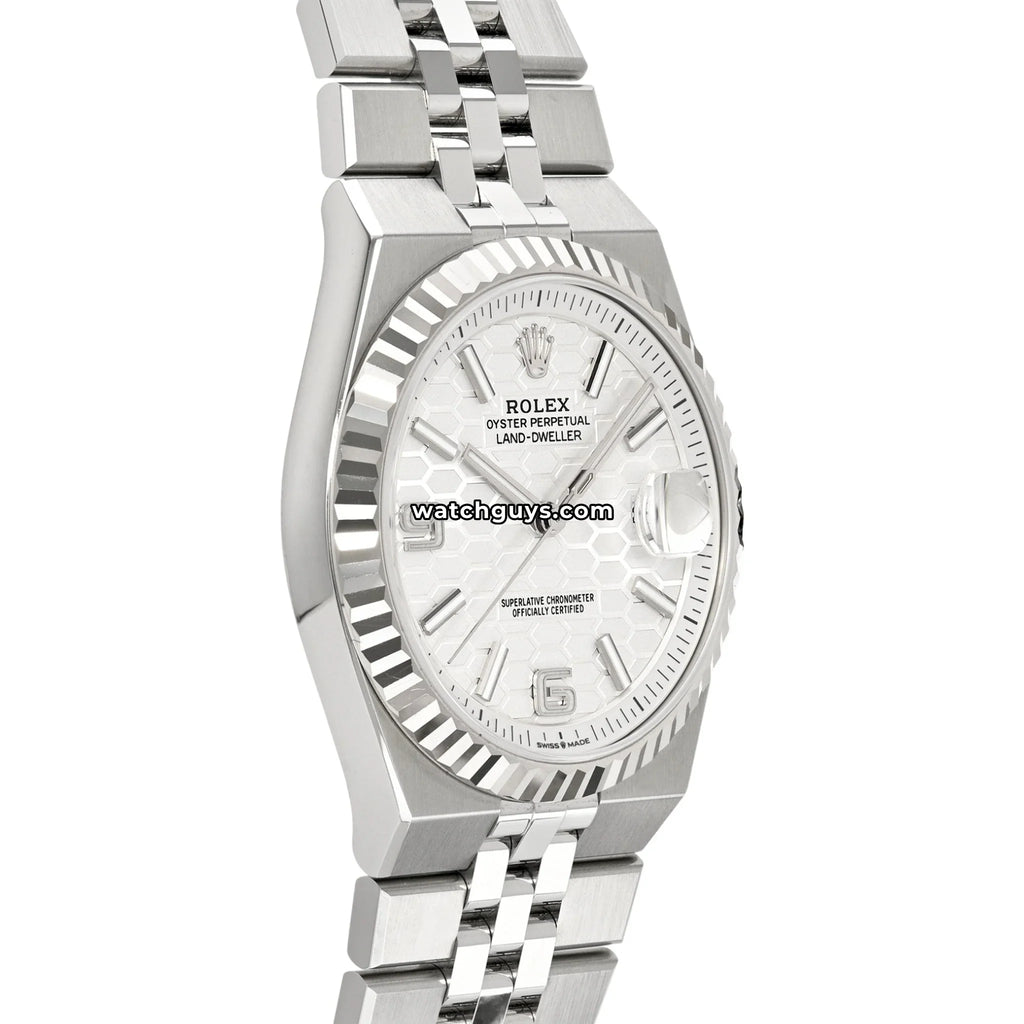 Rolex Land-Dweller 127334 White Honeycomb Motif