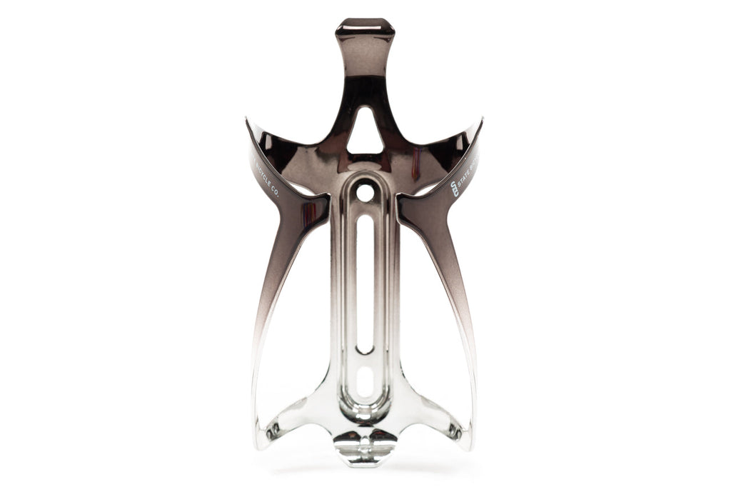 State Bicycle Co. - Metallic Series Bottle Cage -  Shadow Chrome (Black / Silver)