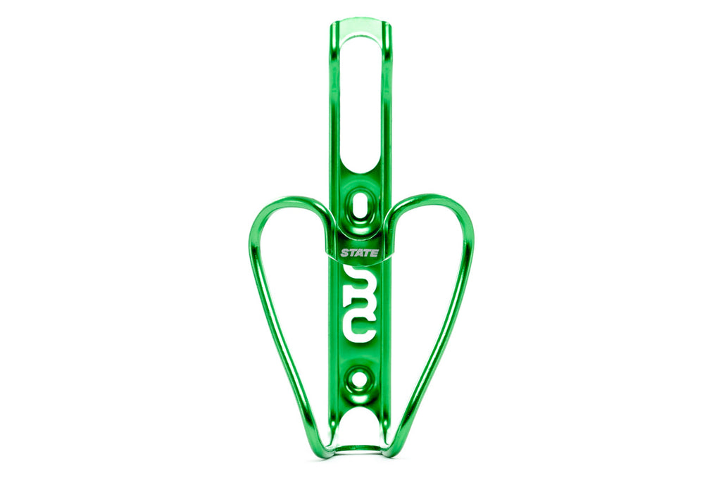 State Bicycle Co. Monogram 6061 Aluminum Anodized Bottle Cage - Green
