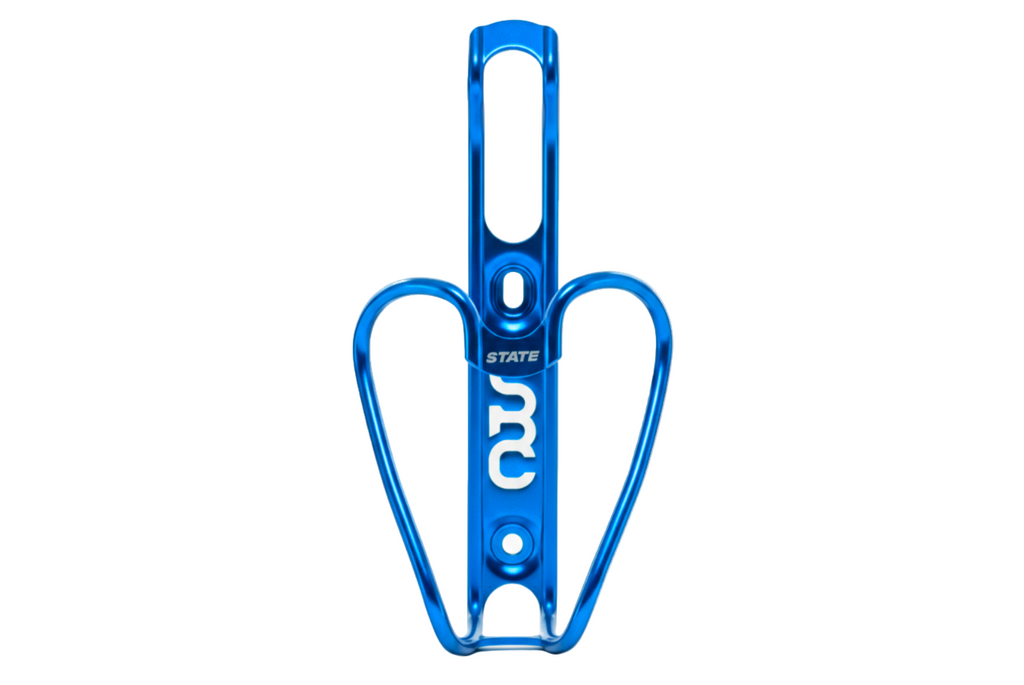 State Bicycle Co. Monogram 6061 Aluminum Anodized Bottle Cage - Blue