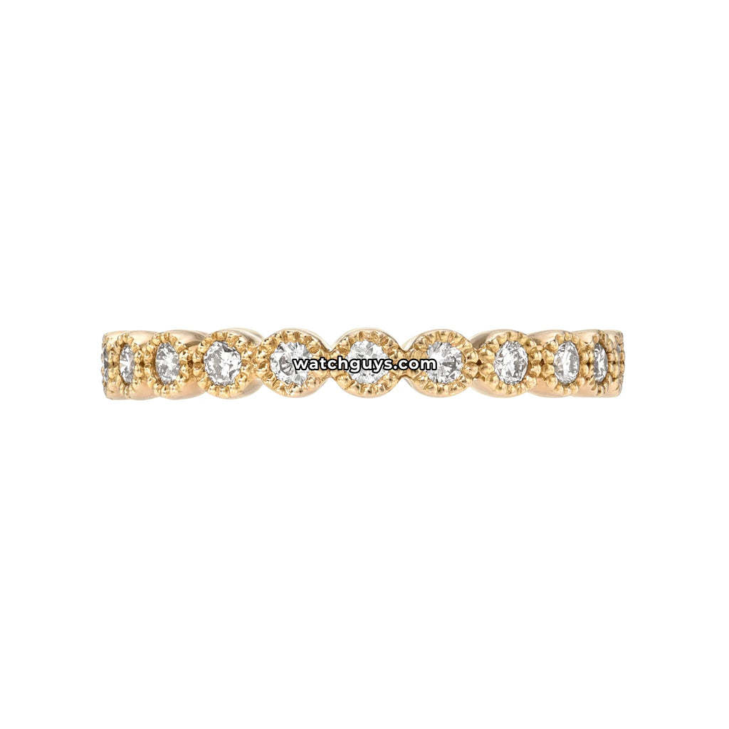 Bezel Set Diamond Eternity Ring 0.48 Carat TW 18k Rose Gold