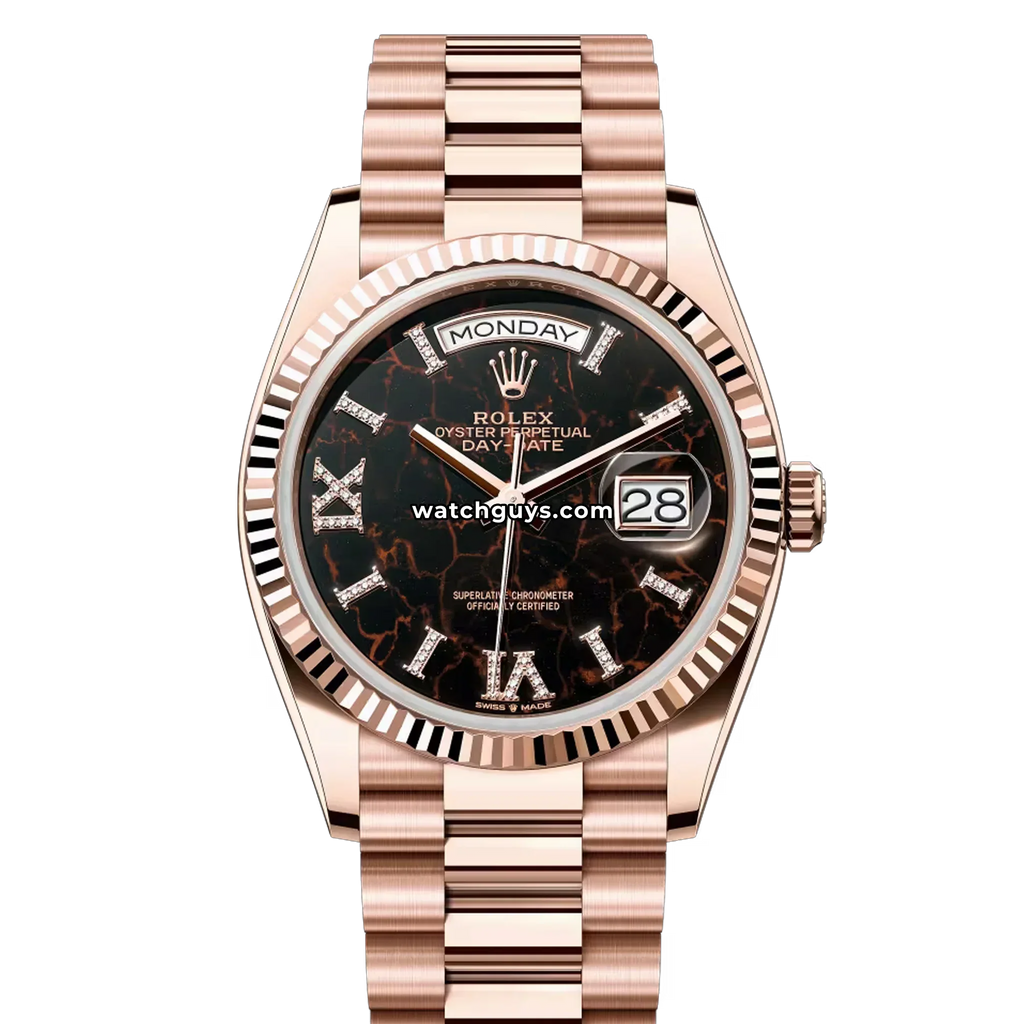 Rolex Day-Date 128235 Eisenkiesel Diamond Roman