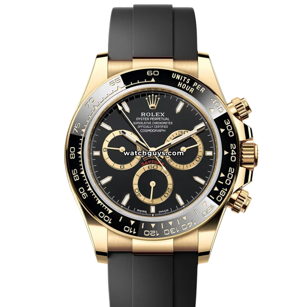 Rolex Daytona 126518 Black Gold Rings Oysterflex