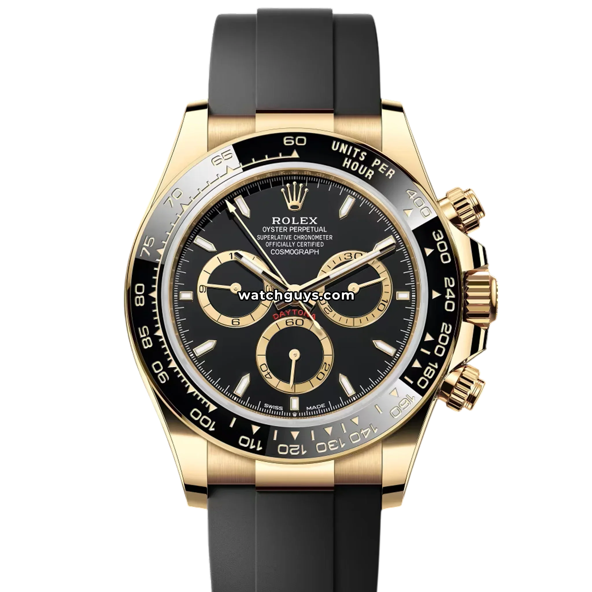 Rolex Daytona 126518 Black Gold Rings Oysterflex
