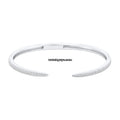 Diamond Cuff Bangle Bracelet 18K White Gold 0.80 CT