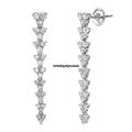 Diamond Drop Earrings 1.26 Carat TW 14k White Gold
