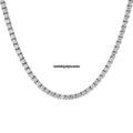 Diamond Tennis Necklace 7.64 Carat TW 18k White Gold