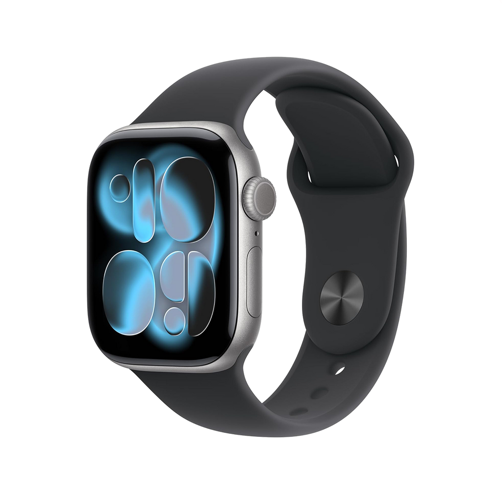 Apple Watch Series 11 42mm GPS + Cellular - Space Gray w/ M/L Black Sport Band, Grade B