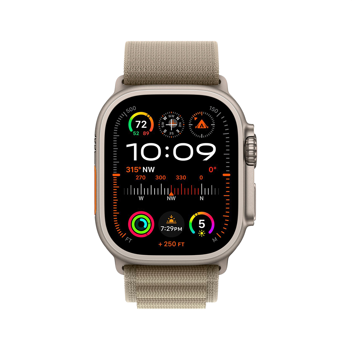 Apple Watch Ultra 2 49mm GPS + Cellular - Titanium - Medium Olive Alpine Loop, Grade A