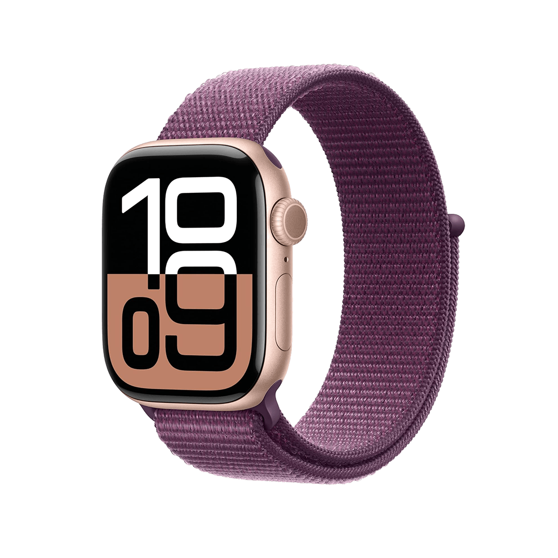 Apple Watch Series 10 46mm GPS + Cellular - Rose Gold w/ Plum Sport Loop, Grade B
