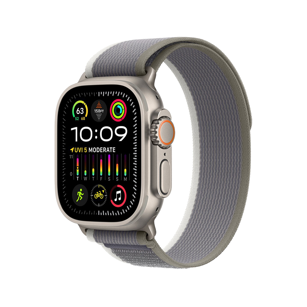 Apple Watch Ultra 2 49mm GPS + Cellular - Titanium - M/L Green/Gray Trail Loop, Grade A