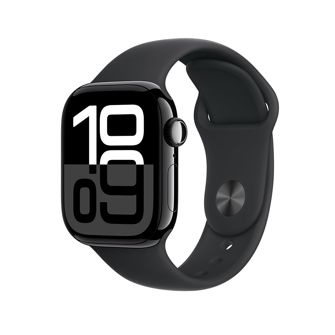 Apple Watch Series 10 42mm GPS - Jet Black w/ M/L Black Sport Band, Grade B