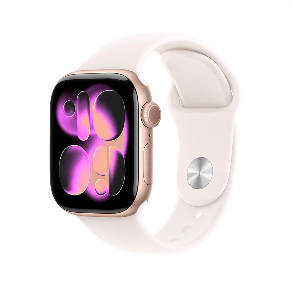 Apple Watch Series 11 42mm GPS + Celluar - Rose Gold w/ S/M Light Blush Sport Band, Grade B