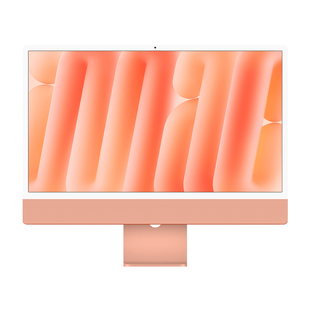 Apple M4 iMac 24-inch - Orange - 16GB RAM, 256GB Flash, 8-Core GPU, 2 Ports, Open Box