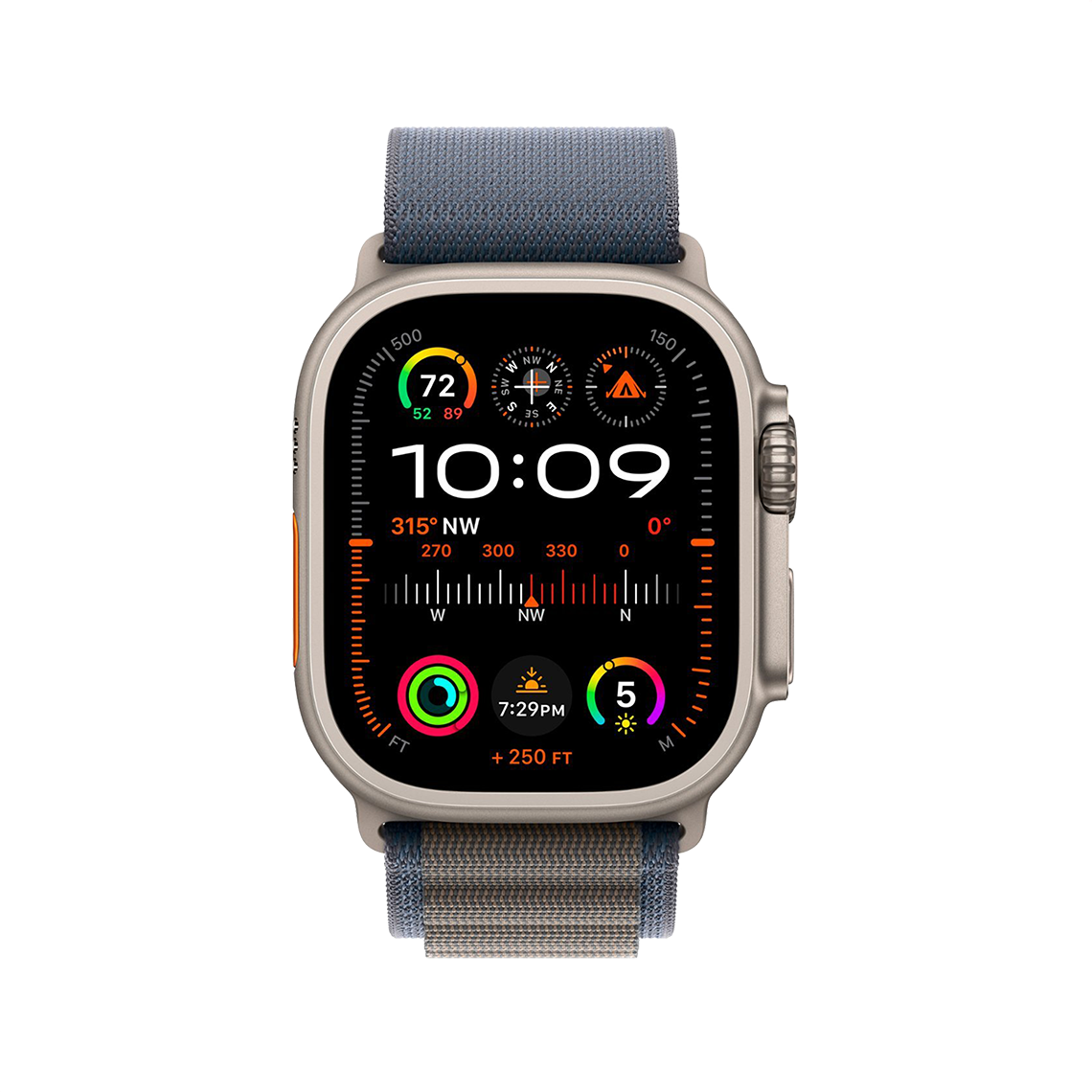 Apple Watch Ultra 2 49mm GPS + Cellular - Titanium - Medium Blue Alpine Loop, Grade B