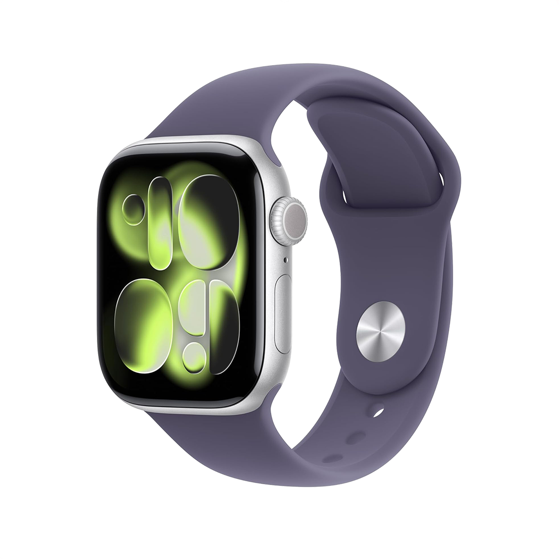 Apple Watch Series 11 42mm GPS - Silver w/ M/L Purple Fog Sport Band, Grade B