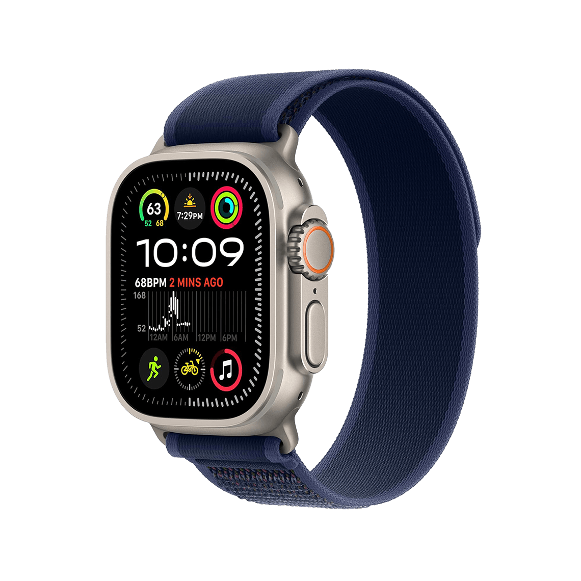 Apple Watch Ultra 2 49mm GPS + Cellular - Natural Titanium w/ M/L Blue Trail Loop, Grade A