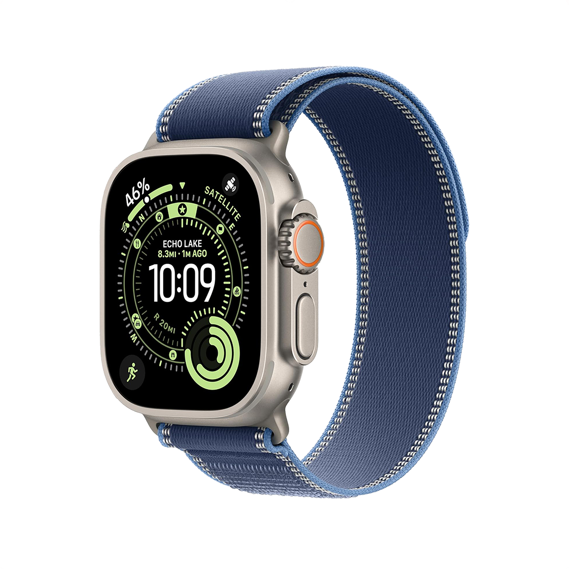 Apple Watch Ultra 3 49mm GPS + Cellular - Natural Titanium w/ M/L Bright Blue Trail Loop, Grade A