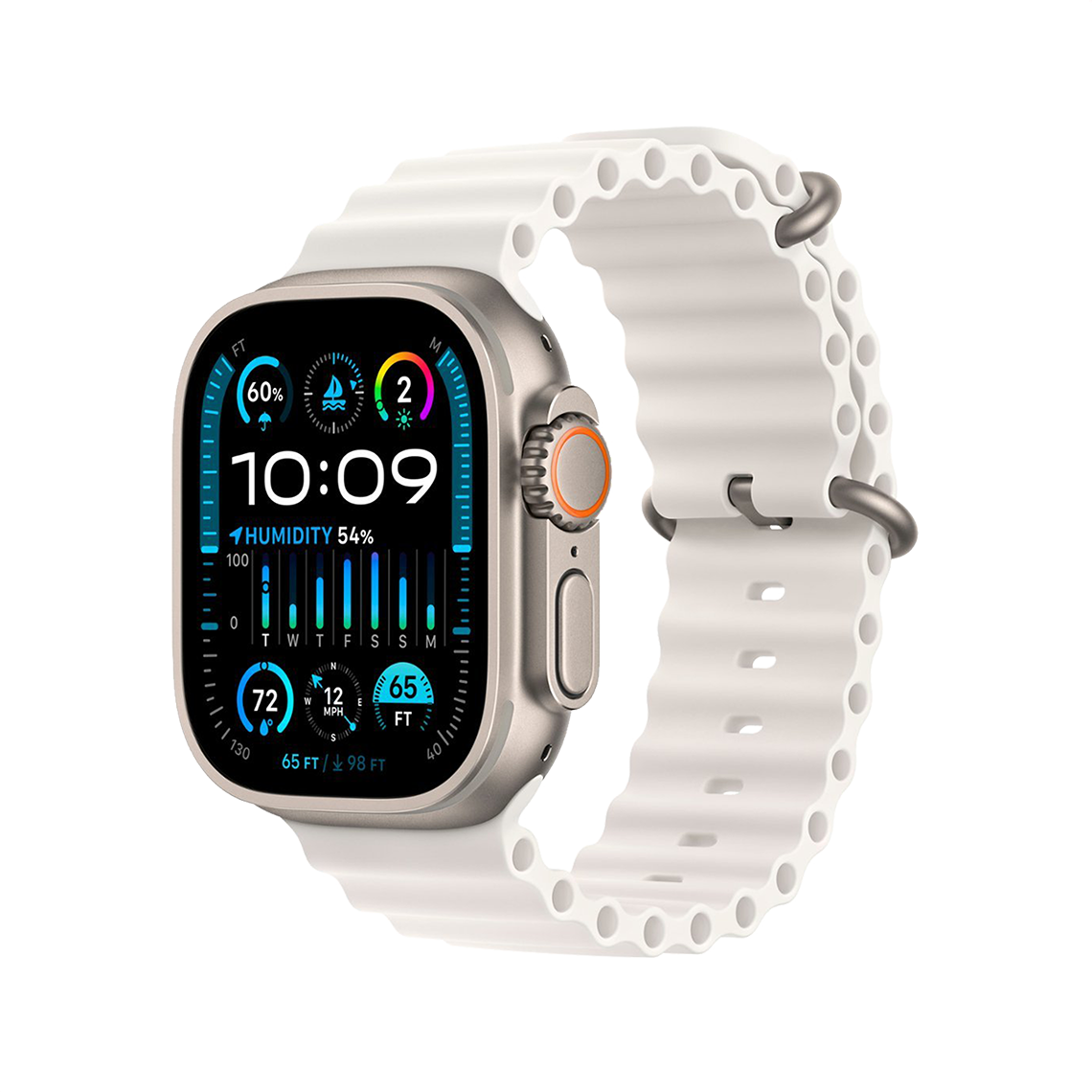 Apple Watch Ultra 2 49mm GPS + Cellular - Titanium - White Ocean Band, Grade B