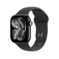 Apple Watch Series 11 46mm GPS + Cellular - Jet Black w/ S/M Black Sport Band, Open Box