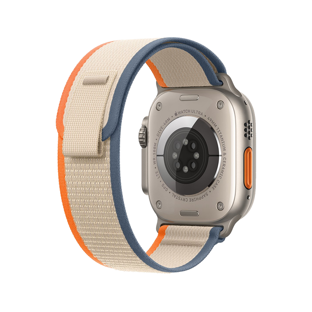 Apple Watch Ultra 2 49mm GPS + Cellular - Titanium - S/M Orange/Beige Trail Loop, Grade A