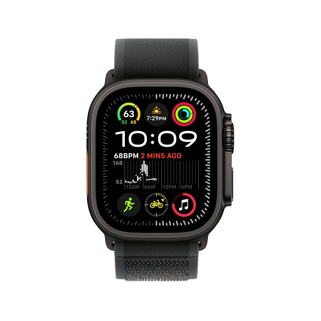 Apple Watch Ultra 2 49mm GPS + Cellular - Black Titanium w/ M/L Black Trail Loop, Open Box