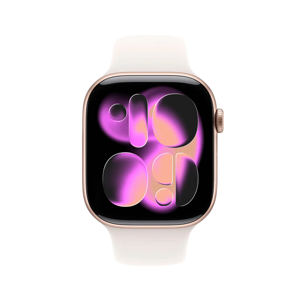 Apple Watch Series 11 42mm GPS + Celluar - Rose Gold w/ S/M Light Blush Sport Band, Grade B