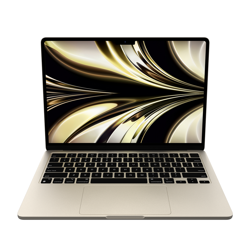 Apple 13-inch MacBook Air M2 chip, 8GB RAM, 256GB Flash, 8-Core GPU, Starlight - Grade A