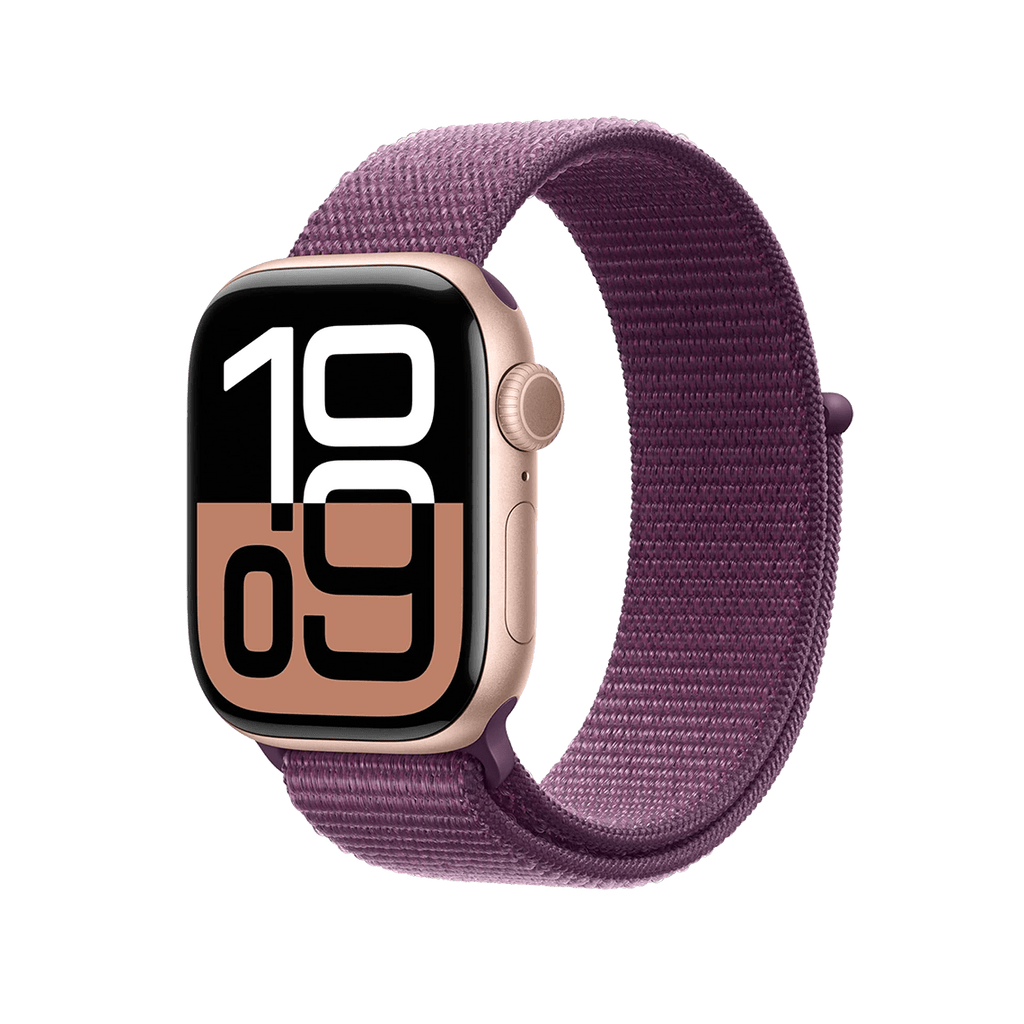 Apple Watch Series 10 42mm GPS - Rose Gold w/ Plum Sport Loop, Grade B