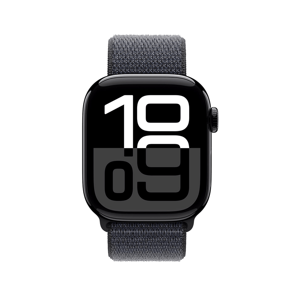 Apple Watch Series 10 46mm GPS + Cellular - Jet Black w/ Ink Sport Loop, Open Box