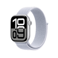 Apple Watch Series 10 46mm GPS + Cellular - Silver w/ Blue Cloud Sport Loop, Grade A