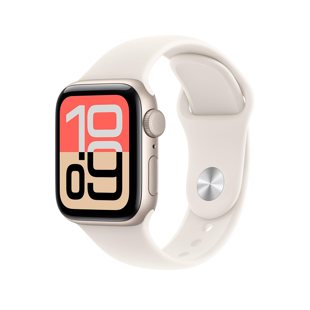 Apple Watch SE 3 40mm GPS + Cellular - Starlight w/ M/L Starlight Sport Band, Grade B