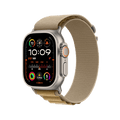 Apple Watch Ultra 2 49mm GPS + Cellular - Natural Titanium w/ Small Tan Alpine Loop, Grade A