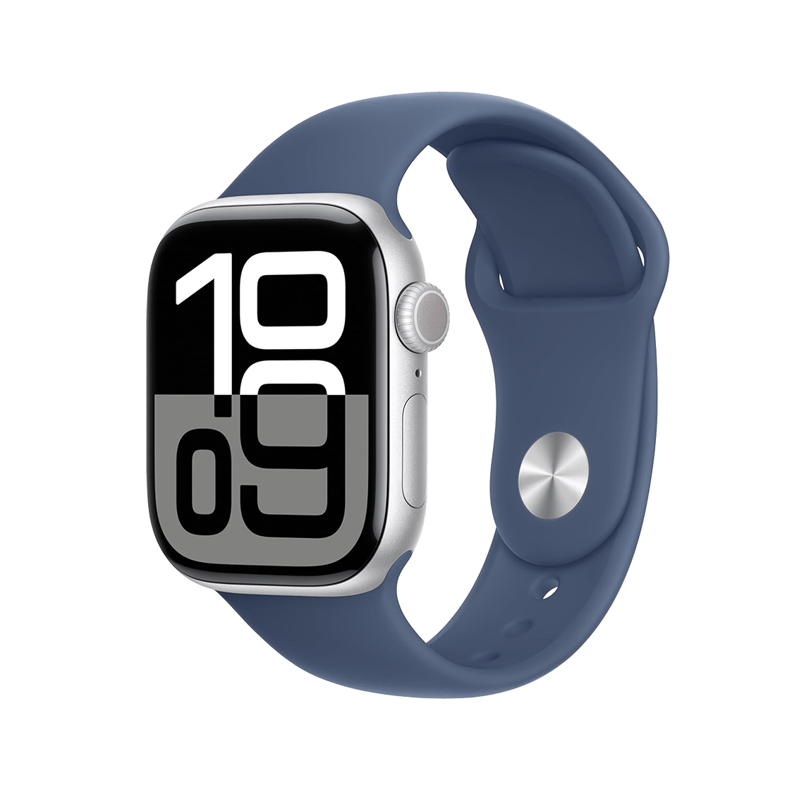Apple Watch Series 10 42mm GPS + Cellular - Silver w/ S/M Denim Sport Band, Open Box
