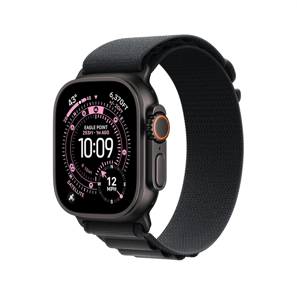 Apple Watch Ultra 3 49mm GPS + Cellular - Black Titanium w/ Small Black Alpine Loop, Open Box