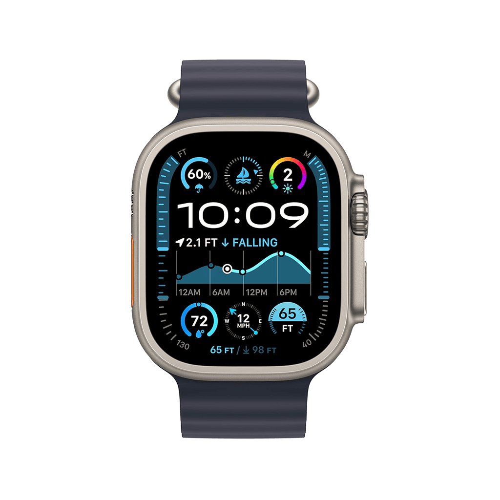 Apple Watch Ultra 2 49mm GPS + Cellular - Natural Titanium w/ Navy Ocean Band, Grade B