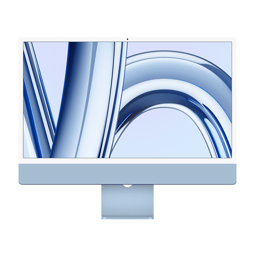 Apple M3 iMac 24-inch - Blue - 8GB RAM, 512GB Flash, 10-Core GPU, 4 Ports, Open Box