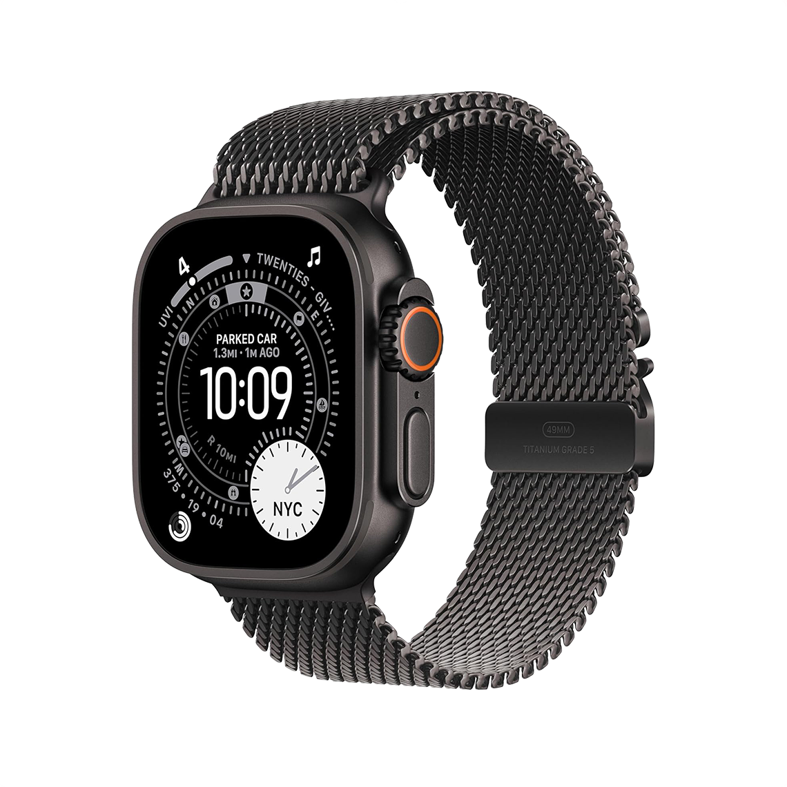 Apple Watch Ultra 3 49mm GPS + Cellular - Black Titanium w/ Small Black Titanium Milanese Loop, Open Box