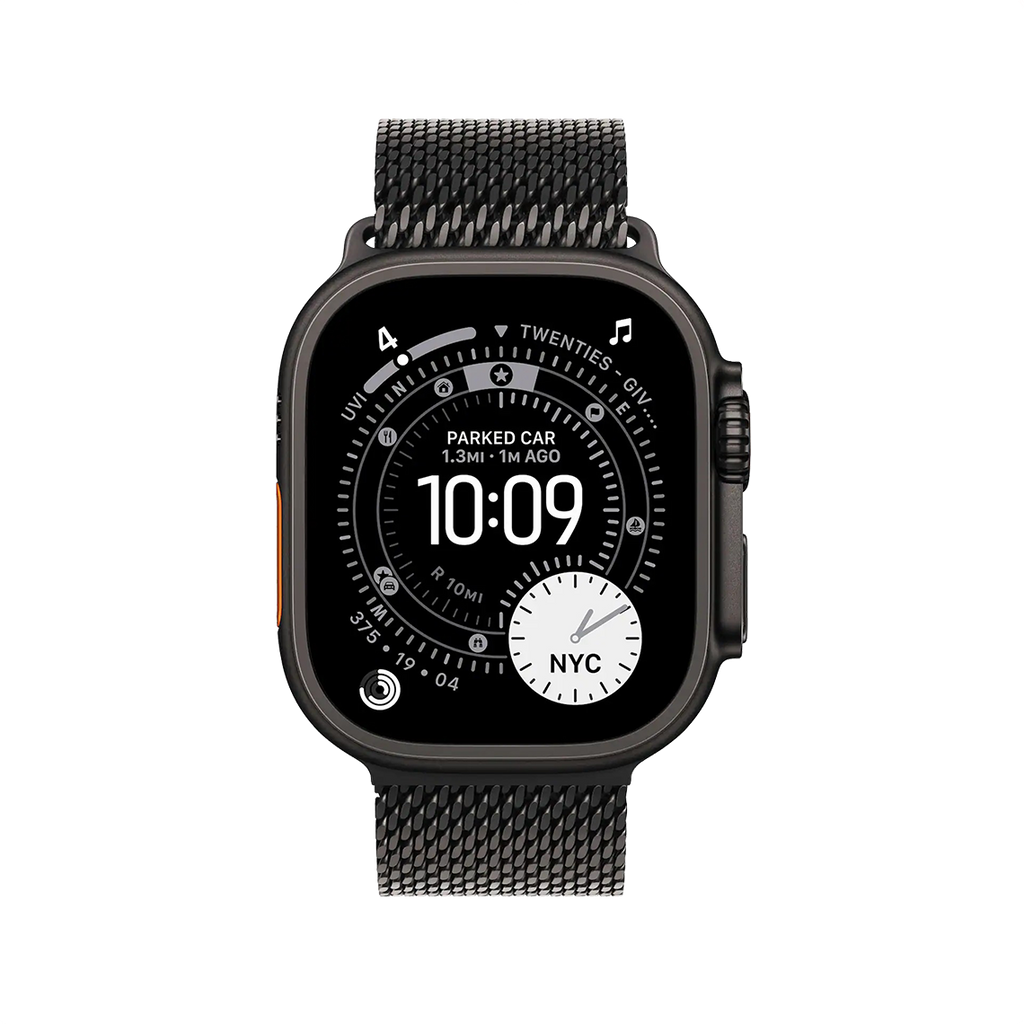 Apple Watch Ultra 3 49mm GPS + Cellular - Black Titanium w/ Large Black Titanium Milanese Loop, Grade A