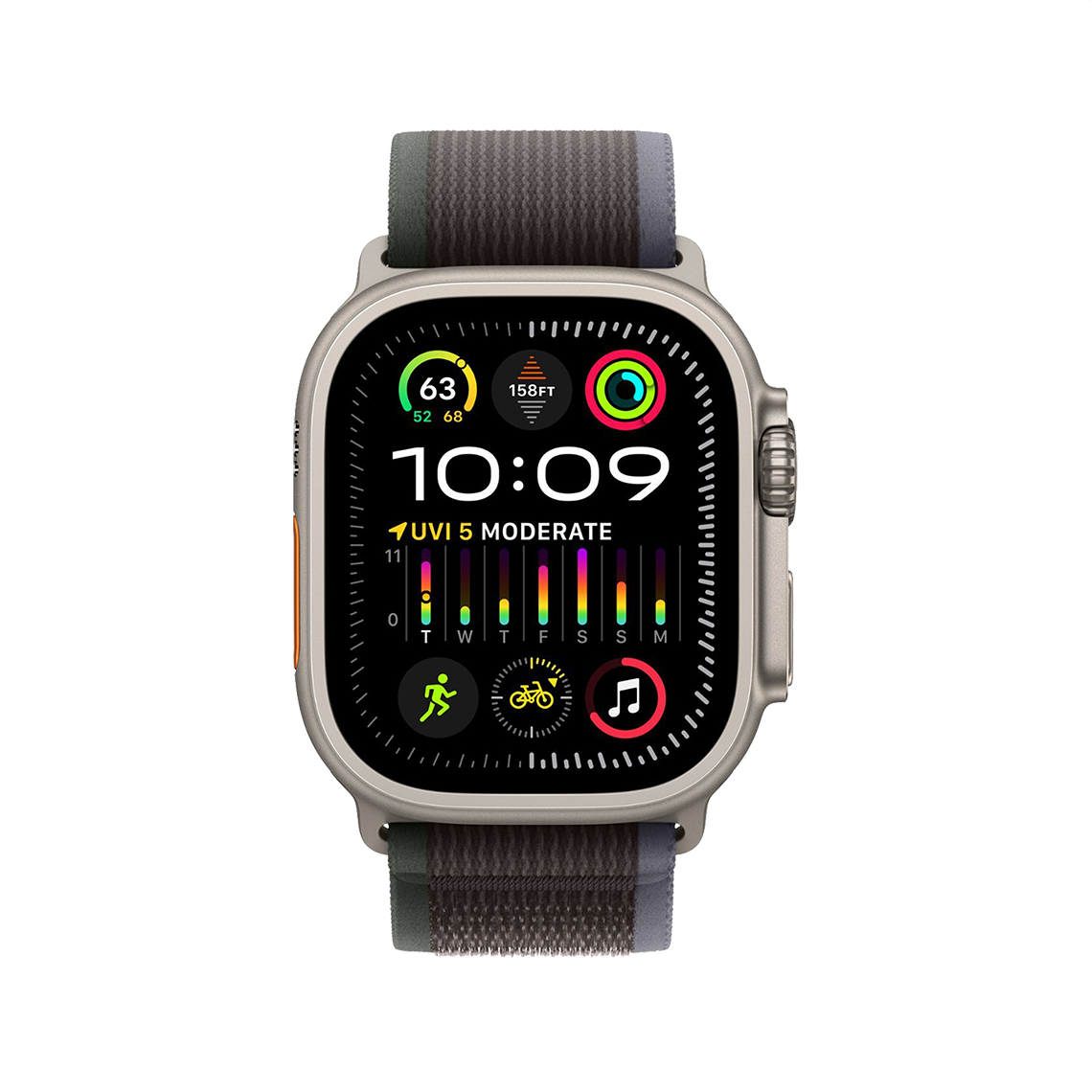 Apple Watch Ultra 2 49mm GPS + Cellular - Titanium - M/L Black/Blue Trail Loop, Grade B