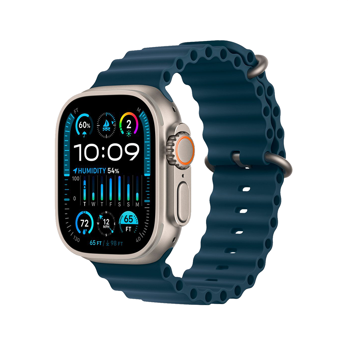 Apple Watch Ultra 2 49mm GPS + Cellular - Titanium - Blue Ocean Band, Grade A