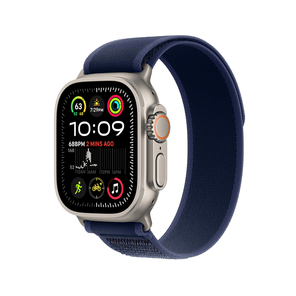 Apple Watch Ultra 2 49mm GPS + Cellular - Natural Titanium w/ S/M Blue Trail Loop, Grade B