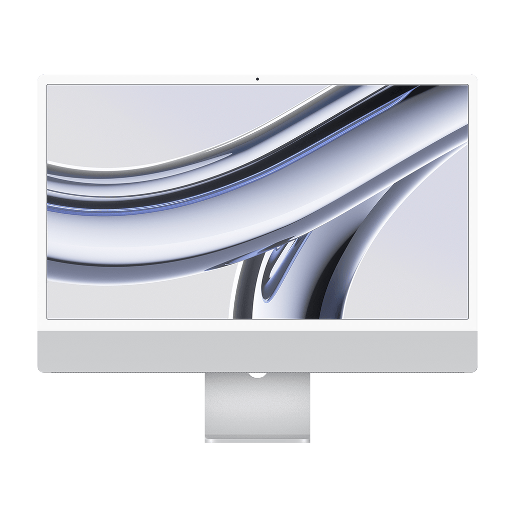 Apple M3 iMac 24-inch - Silver - 8GB RAM, 256GB Flash, 8-Core GPU, 2 Ports, Open Box
