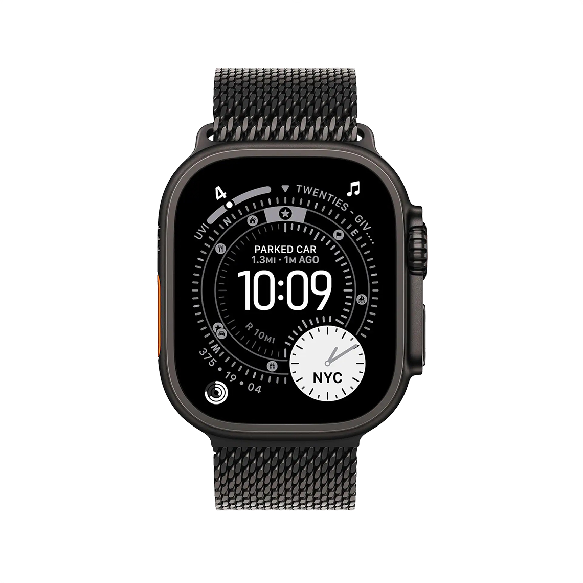 Apple Watch Ultra 3 49mm GPS + Cellular - Black Titanium w/ Large Black Titanium Milanese Loop, Grade B